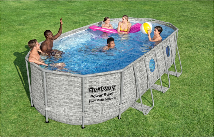 Стійка-басейн Bestway Power Steel Swim Vista з вікном 549 x 274 x 122 см 18 x 9 FT + 7-в-1 (6941607311257) - зображення 6