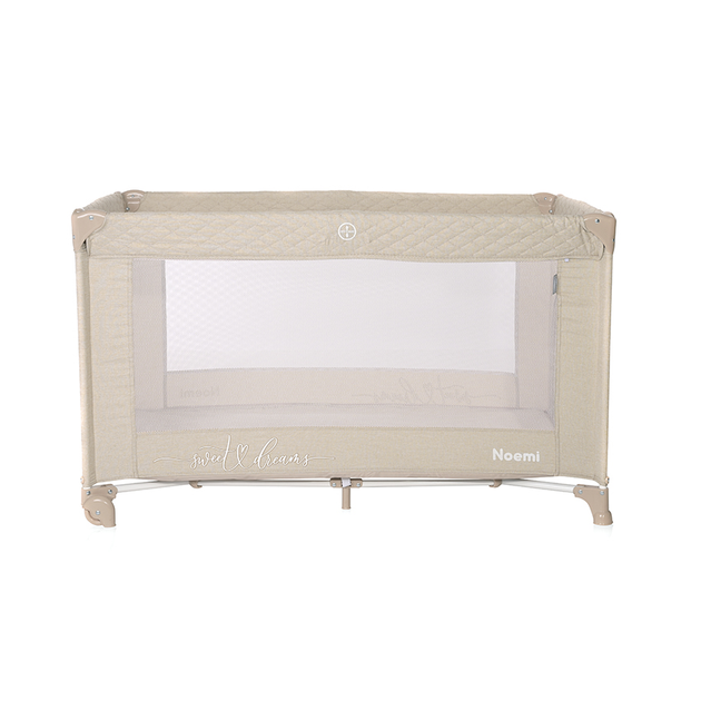 Детский манеж на колесах от рождения до 3 лет Noemi 1 Layer Fog Beige Star Lorelli Бежевый - изображение 2