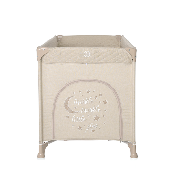 Детский манеж на колесах от рождения до 3 лет Noemi 1 Layer Fog Beige Star Lorelli Бежевый - изображение 4