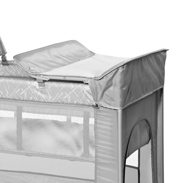 Детский двухуровневый манеж с пеленальным столиком Torino 2 Layer Plus Arctic Floral Lorelli Голубой - изображение 8