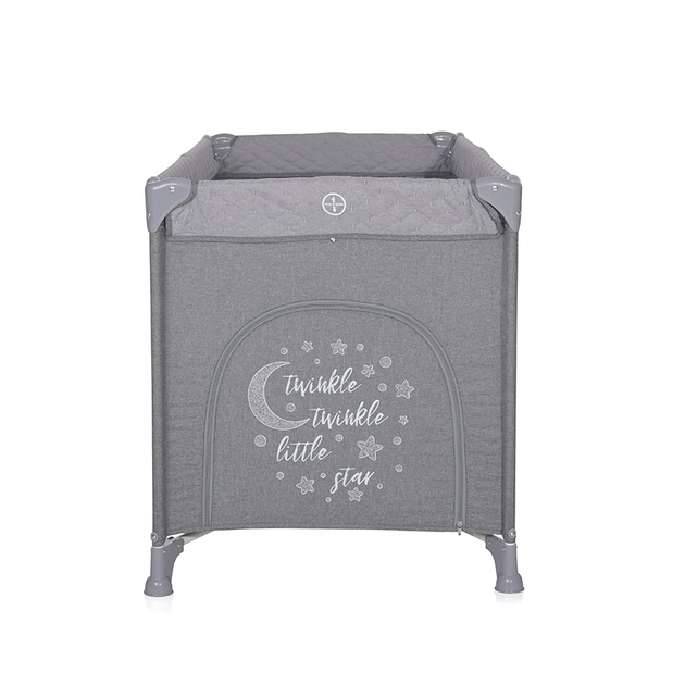 Детский манеж на колесах от рождения до 3 лет Noemi 1 Layer Cool Grey Star Lorelli Серый - изображение 4