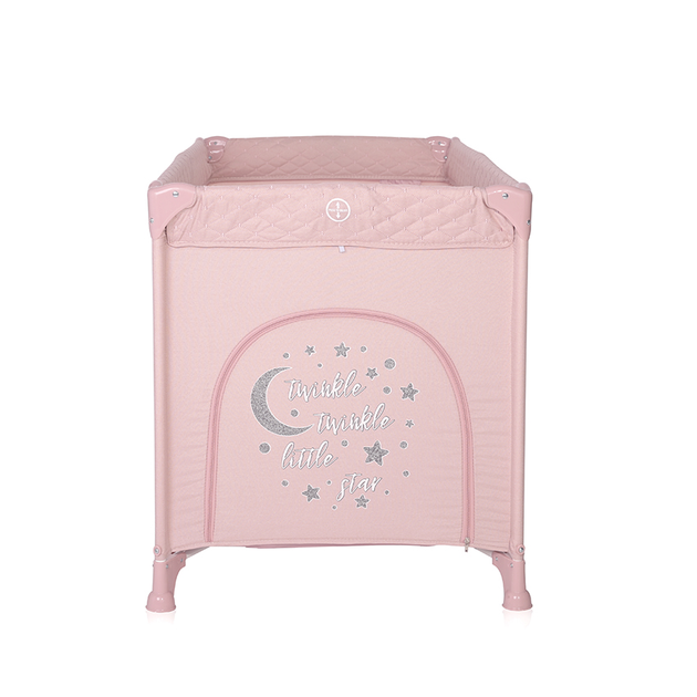 Детский манеж на колесах от рождения до 3 лет Noemi 1 Layer Mellow Rose Star Lorelli Розовый - изображение 4
