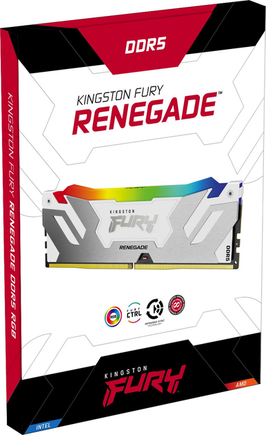 Оперативна пам’ять Kingston FURY DDR5-8400 24576MB PC5-67200 Renegade RGB White (KF584CU40RWA-24) - зображення 4