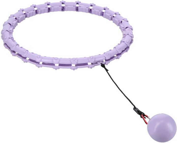 Hula Hoop z wypustkami i obciążnikiem HMS One Fitness OHA02 Fioletowy (5907695552652) - obraz 3