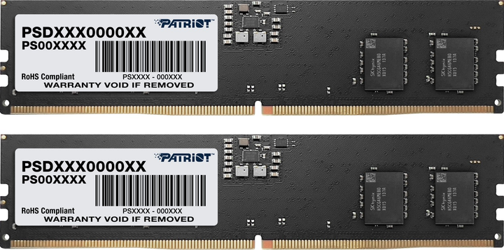 Pamięć RAM Patriot DDR5-5600 16384MB PC5-44800 (Kit of 2x8192) Signature Line Black (PSD516G560C40KX) - obraz 1