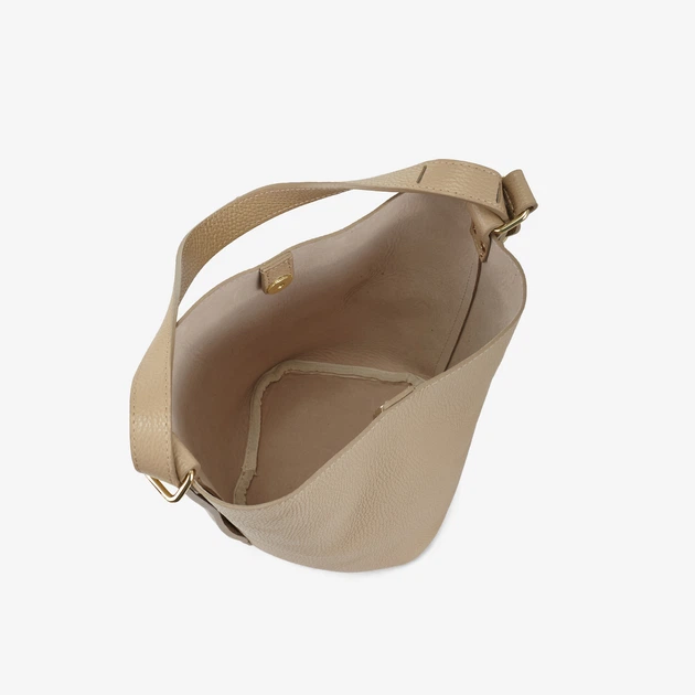 Сумка женская кожаная сумка-ведро средняя Regina Notte Tote 3872 Светлый тауп - изображение 4