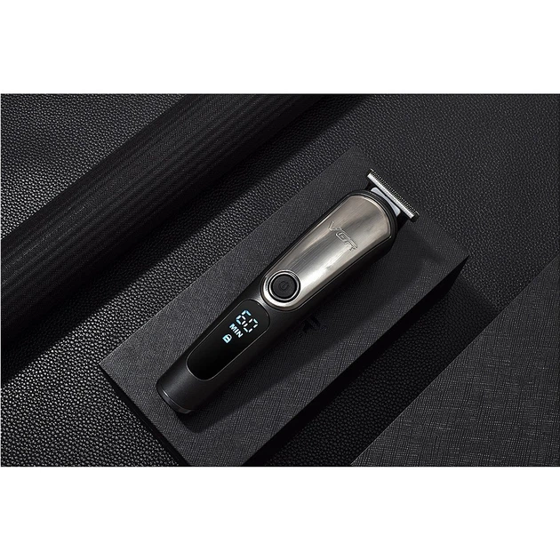 Аккумуляторный триммер для стрижки бороды и усов с USB и LED-дисплеем VGR V-105 Pro Черный + Масло для смазки лезвий - изображение 7