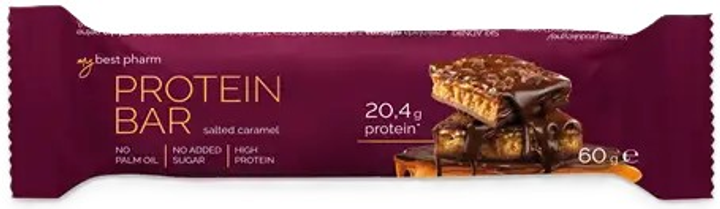 Baton proteinowy MyBestPharm MyBest PROTEIN BAR 60 g Słony karmel (5904824651309) - obraz 1