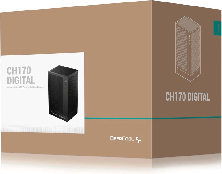 Корпус DeepCool CH170 Digital Black (R-CH170-BKNPI0D-G-1) - зображення 13