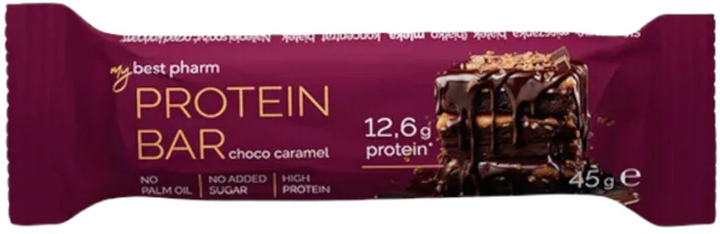 Baton proteinowy MyBestPharm MyBest PROTEIN BAR 45 g Czekoladowo-karmelowy (5904824651316) - obraz 1