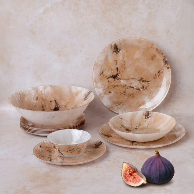 Столовий сервіз Luminarc Ash Marble на 6 персон 19 елементов (0883314000085) - зображення 8