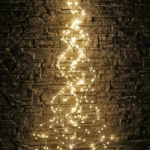 Гірлянда Кінський хвіст роса 300LED 2м Теплий білий - Фото 1 Гірлянда Кінський хвіст роса 300LED 2м Теплий білий - зображення 1