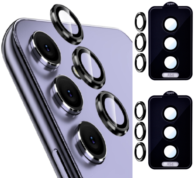 Защитное стекло 2шт CDK для Samsung Galaxy A55 (A556) | на камеру Lens Metal Ring Eagle Eye (017695) (black) - Фото 2 Защитное стекло 2шт CDK для Samsung Galaxy A55 (A556) | на камеру Lens Metal Ring Eagle Eye (017695) (black) - изображение 2