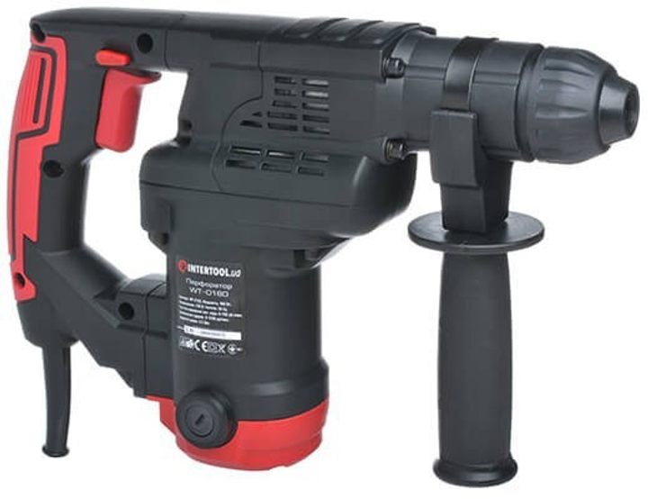Перфоратор бочковий Intertool Sds-Plus 900 Вт 3 режими 3.5 Дж регулювання обертів 930 об/хв 5100 уд/хв кабель 4 м кейс 5.75 кг (000065777) - зображення 5