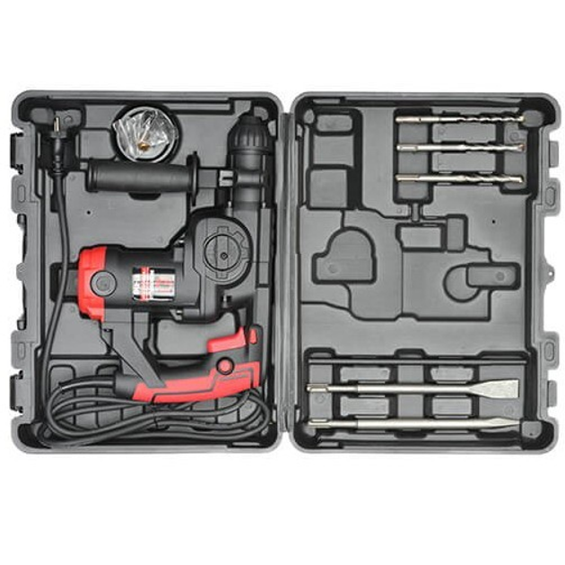 Перфоратор бочковий Intertool Sds-Plus 900 Вт 3 режими 3.5 Дж регулювання обертів 930 об/хв 5100 уд/хв кабель 4 м кейс 5.75 кг (000065777) - зображення 11