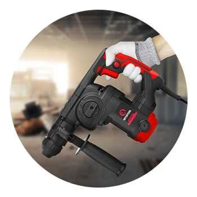 Перфоратор бочковий Intertool Sds-Plus 900 Вт 3 режими 3.5 Дж регулювання обертів 930 об/хв 5100 уд/хв кабель 4 м кейс 5.75 кг (000065777) - зображення 15