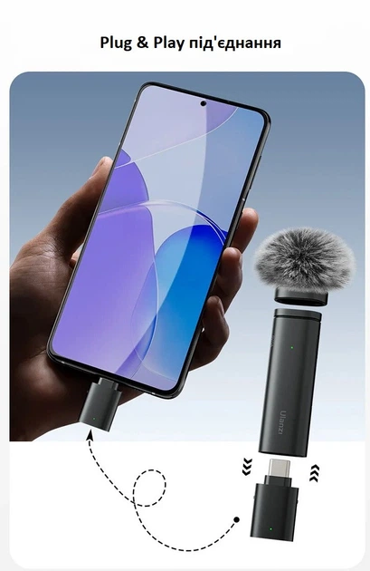 Микрофон петличный беспроводной Ulanzi WM-10 для смартфона с разъемом Type-C - изображение 5