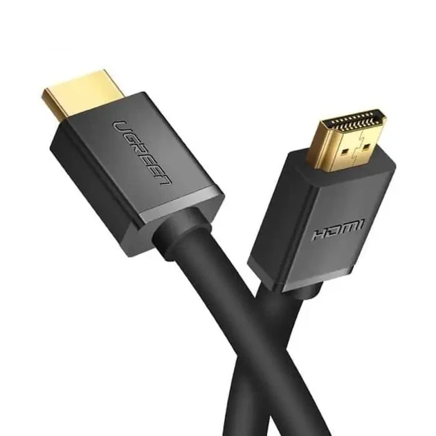 Високошвидкісний HDMI шнур кабель UGREEN HD104 HDMI 2.0 4K 3D 5м чорний (10109) - Фото 2 Високошвидкісний HDMI шнур кабель UGREEN HD104 HDMI 2.0 4K 3D 5м чорний (10109) - зображення 2