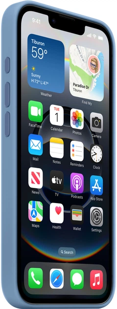 Панель Apple Silicone для Apple iPhone 16e Winter Blue (MD3Q4) - зображення 3