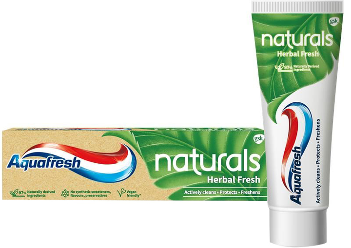 Зубна паста Aquafresh Naturals Mint Clean з фтором 75 мл (5054563120267) - зображення 2