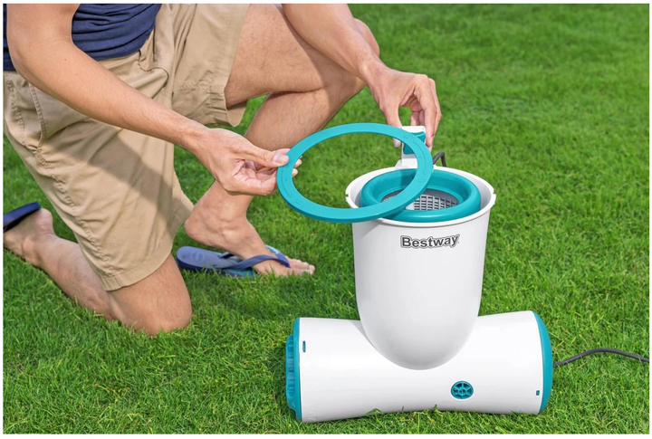 Фільтруючий насос для басейну Bestway Skimatic FlowClear 3974 л/год зі скімером + Змінний фільтр (6941607365571) - зображення 10