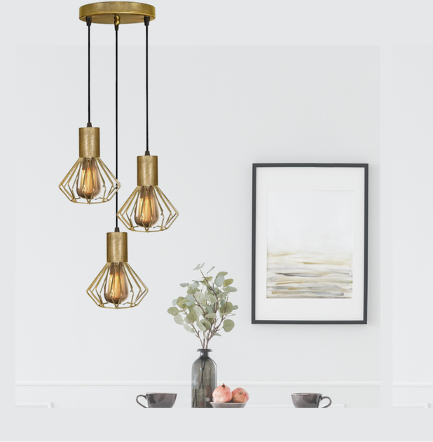 Светильник лофт MSK Electric Diadem подвесной на круглом основании NL 2215-3R BN - изображение 3