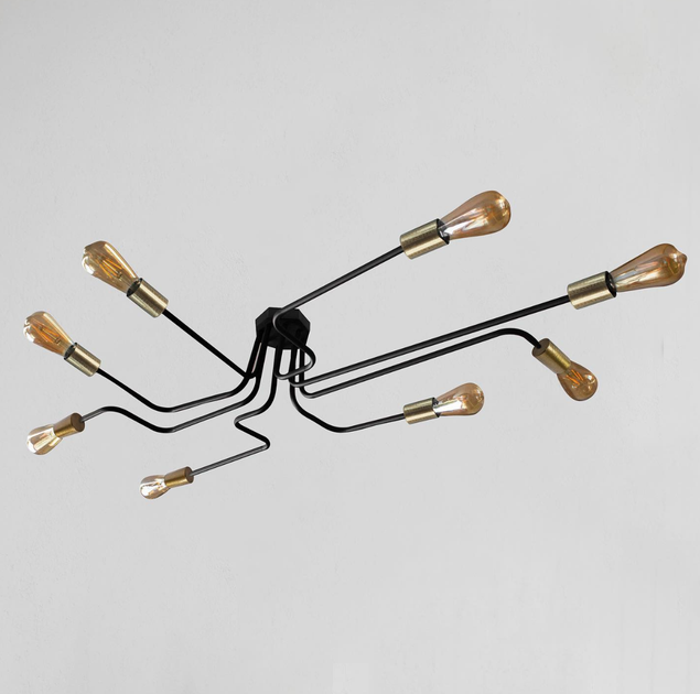 Люстра лофт MSK Electric Maze з бронзовими патронами MSK Electric NL 13060/8 BK+BN - зображення 3