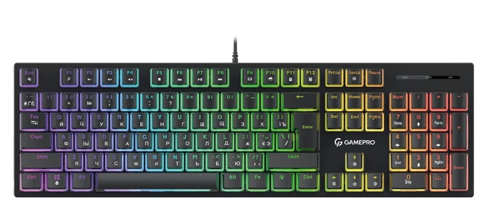 Клавіатура GamePro MK85B Blue Switch RGB USB Black - Фото 1 Клавіатура GamePro MK85B Blue Switch RGB USB Black - изображение 1