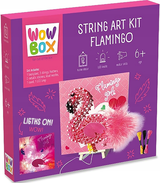 Набір для творчості TM Toys Wow Box String Art Kit Flamingo (5904754609302) - зображення 1