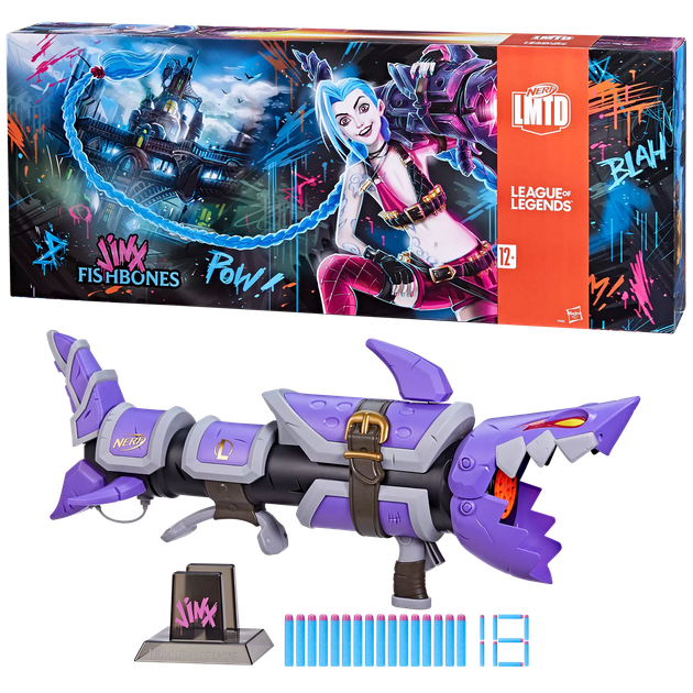 Бластер Hasbro Nerf League of Legends Fishbones Blaster 93 см F6382 (5010996191298) - зображення 1