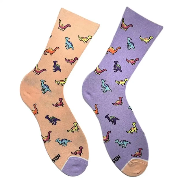 Шкарпетки NOSKAR Peach Dinosaurs 36-40 - Фото 1 Шкарпетки NOSKAR Peach Dinosaurs 36-40 - зображення 1