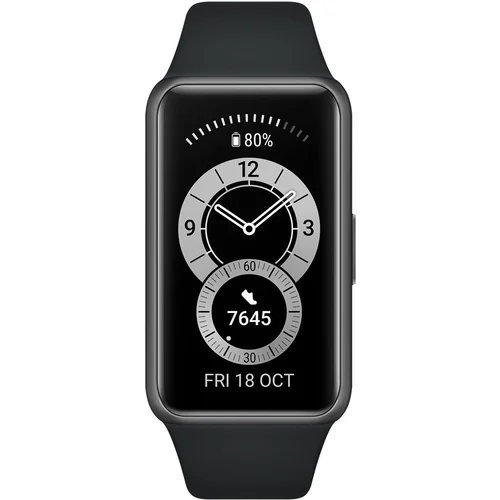 Смарт-годинник Huawei Band 6 1.47" / Bluetooth / Вологозахист 5 ATM / Graphite Black (FRA-B19) Б/В - Фото 1 Смарт-годинник Huawei Band 6 1.47" / Bluetooth / Вологозахист 5 ATM / Graphite Black (FRA-B19) Б/В - зображення 1