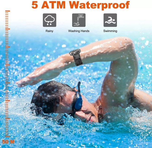 Смарт-часы 1.3" Vigorun YG-SW01 / GPS / Wi-Fi / Bluetooth / Влагозащита 5 АТМ / Быстрая зарядка / Black Б/В - изображение 4