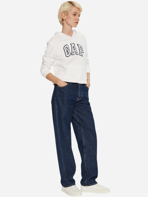 Bluza damska z kapturem z nadrukiem GAP 870537-01 XL Biała - obraz 3