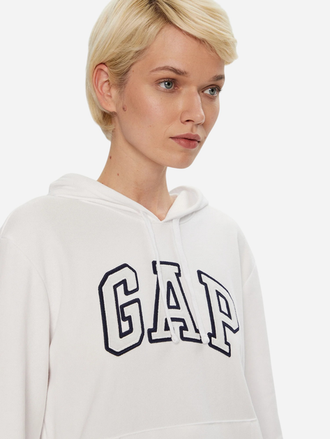 Bluza damska z kapturem z nadrukiem GAP 870537-01 XL Biała - obraz 4