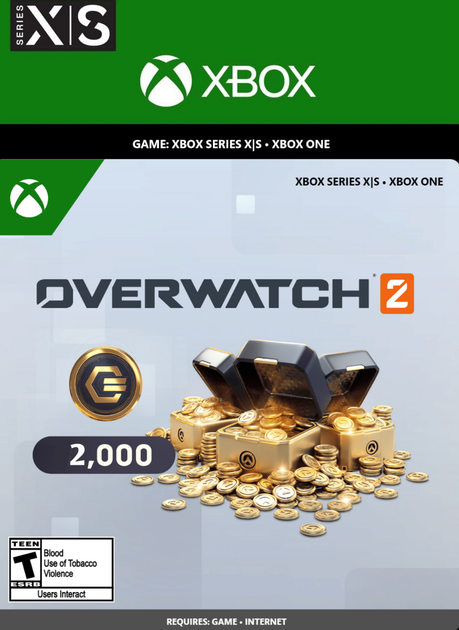 Карта поповнення Microsoft Xbox Series Overwatch 2 Coins 2000 XXS ML (Електронний код) (7F6-00489) - зображення 1