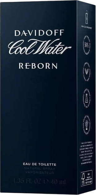 Туалетна вода для чоловіків Davidoff Cool Water Reborn Men 40 мл (3616305439383) - зображення 2