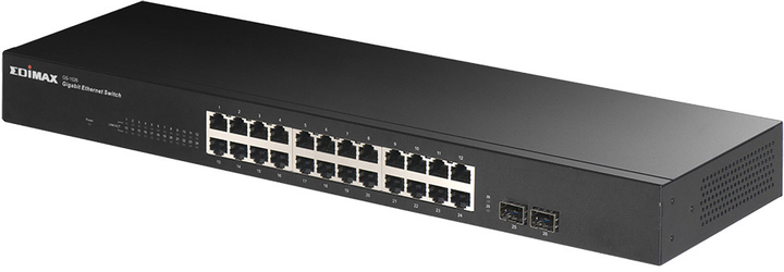 Switch Edimax GS-1026 V3 26-Port Gigabit Switch with 2 SFP Ports - obraz 2