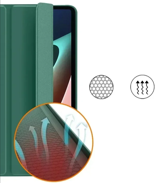 Чехол-книжка DK для Xiaomi Redmi Pad SE 11" | Экокожа силикон Smart Case (green) - изображение 3