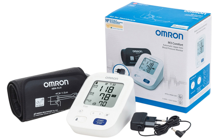 Тонометр OMRON M3 Comfort с адаптером HHP-CM01 (HEM-7155-E) - изображение 1
