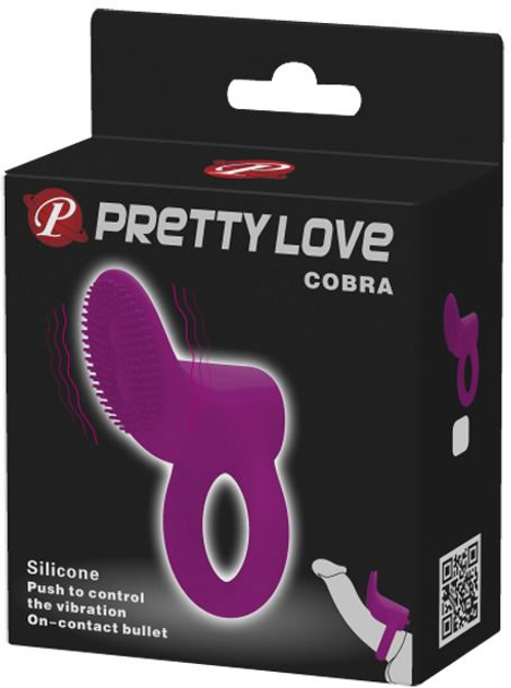 Ерекційне кільце з вібрацією Pretty Love Cobra колір рожевий (19045016000000000) - зображення 6