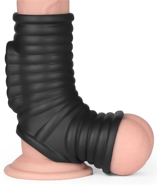 Насадка на пеніс з вібрацією Lovetoy Wave Knights Ring with Scrotum Sleeve (225260000000000000) - зображення 4