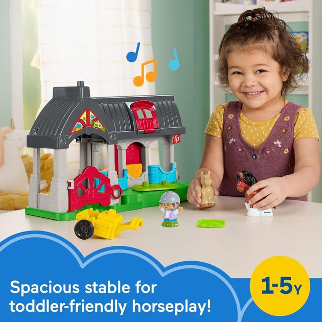 Zestaw do zabawy Fisher-Price Little People Stajnia Przyjazne Koniki HWR84 (0194735219551) - obraz 8