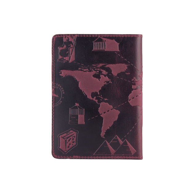 Обложка для паспорта HiArt PC-02-S19-1621-T002 Shabby Plum "7 wonders of the world" - изображение 2