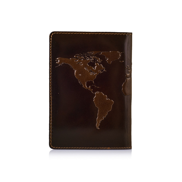 Обложка для паспорта HiArt PC-01-C18-0840-T001 Crystal Brown "World Map" - изображение 2