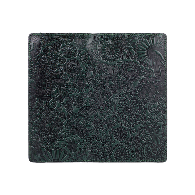 Зеленый Кожаный Бумажник Hi Art WP-02-C19-5406-T005 Crystal Green "Mehendi Art" - Фото 4 Зеленый Кожаный Бумажник Hi Art WP-02-C19-5406-T005 Crystal Green "Mehendi Art" - изображение 4