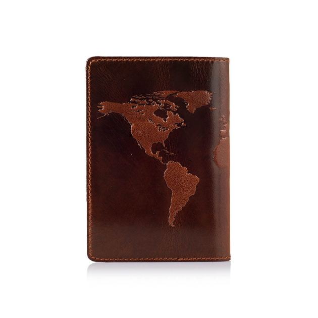 Обложка для паспорта HiArt PC-01-C19-1436-T001 Crystal Сognac "World Map" - изображение 2