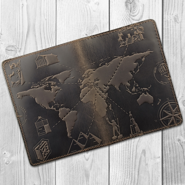 Обложка для паспорта HiArt PC-02-S19-1106-T002 Shabby Gavana Brown "7 wonders of the world" - изображение 4