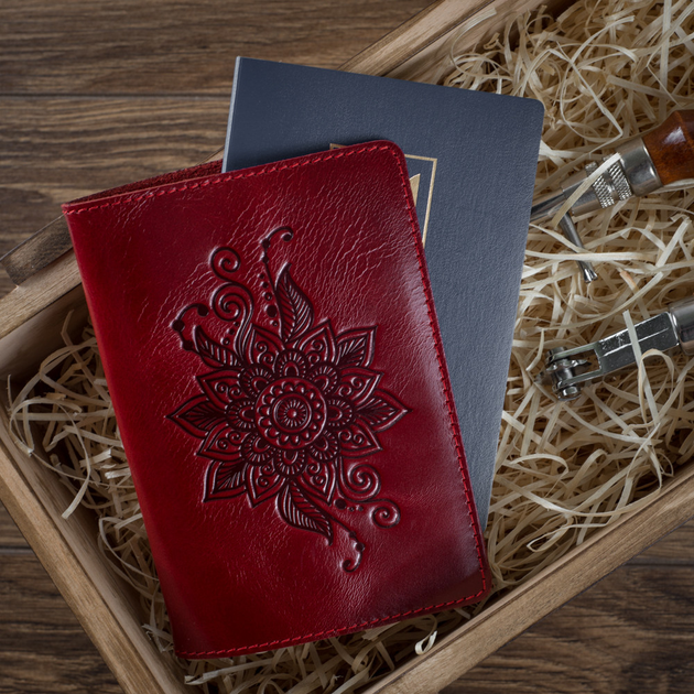 Обложка для паспорта HiArt PC-01-C19-1652-T006 Crystal Red "Mehendi Classic" - изображение 5