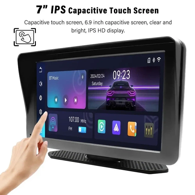 Автомобильный сенсорный монитор Carplay 701W с дисплеем 7 дюймов - Фото 3 Автомобильный сенсорный монитор Carplay 701W с дисплеем 7 дюймов - изображение 3